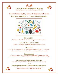 Back to School Night